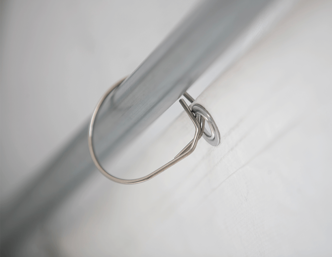 Secure the curtain with a pull ring