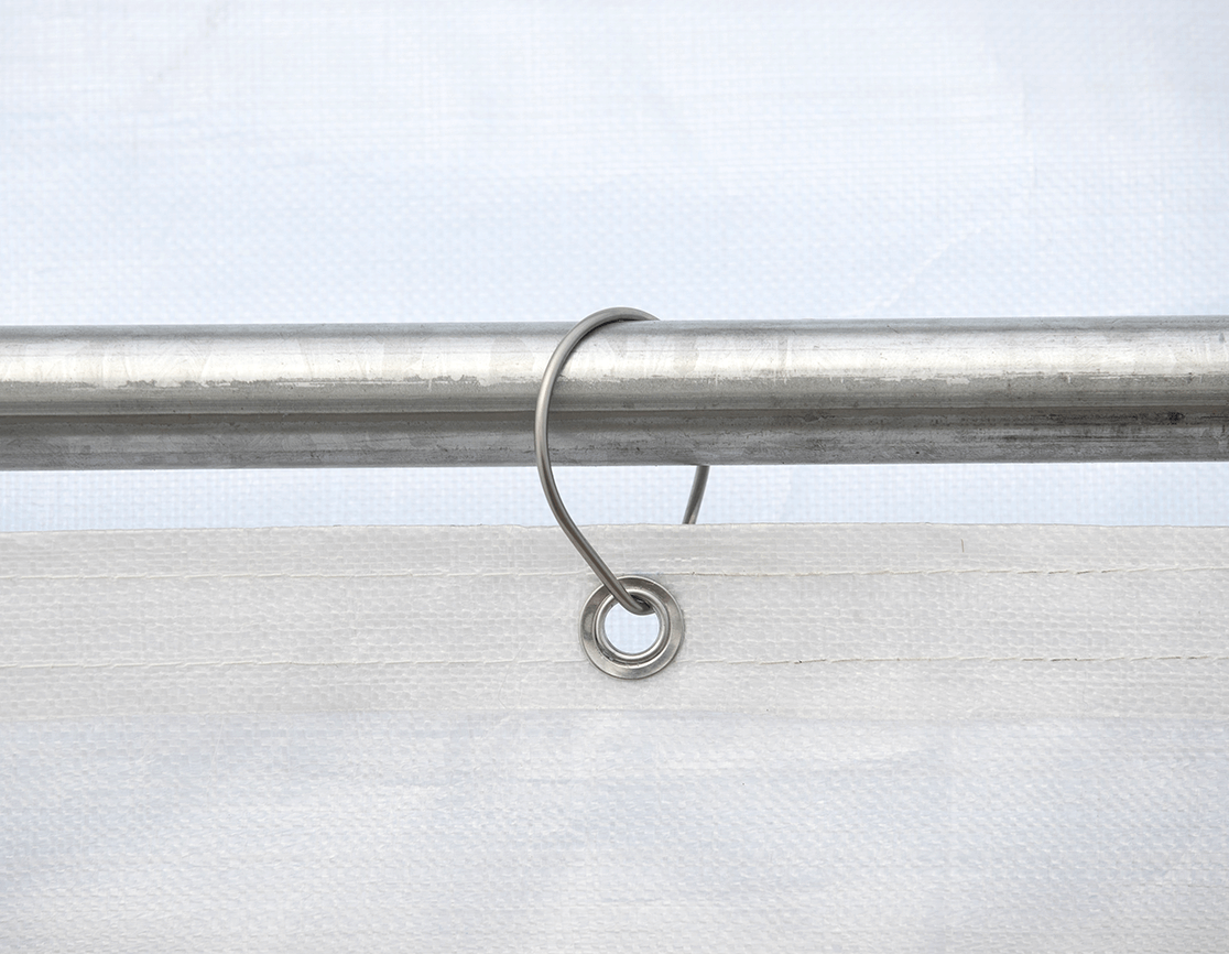 Secure the curtain with a pull ring