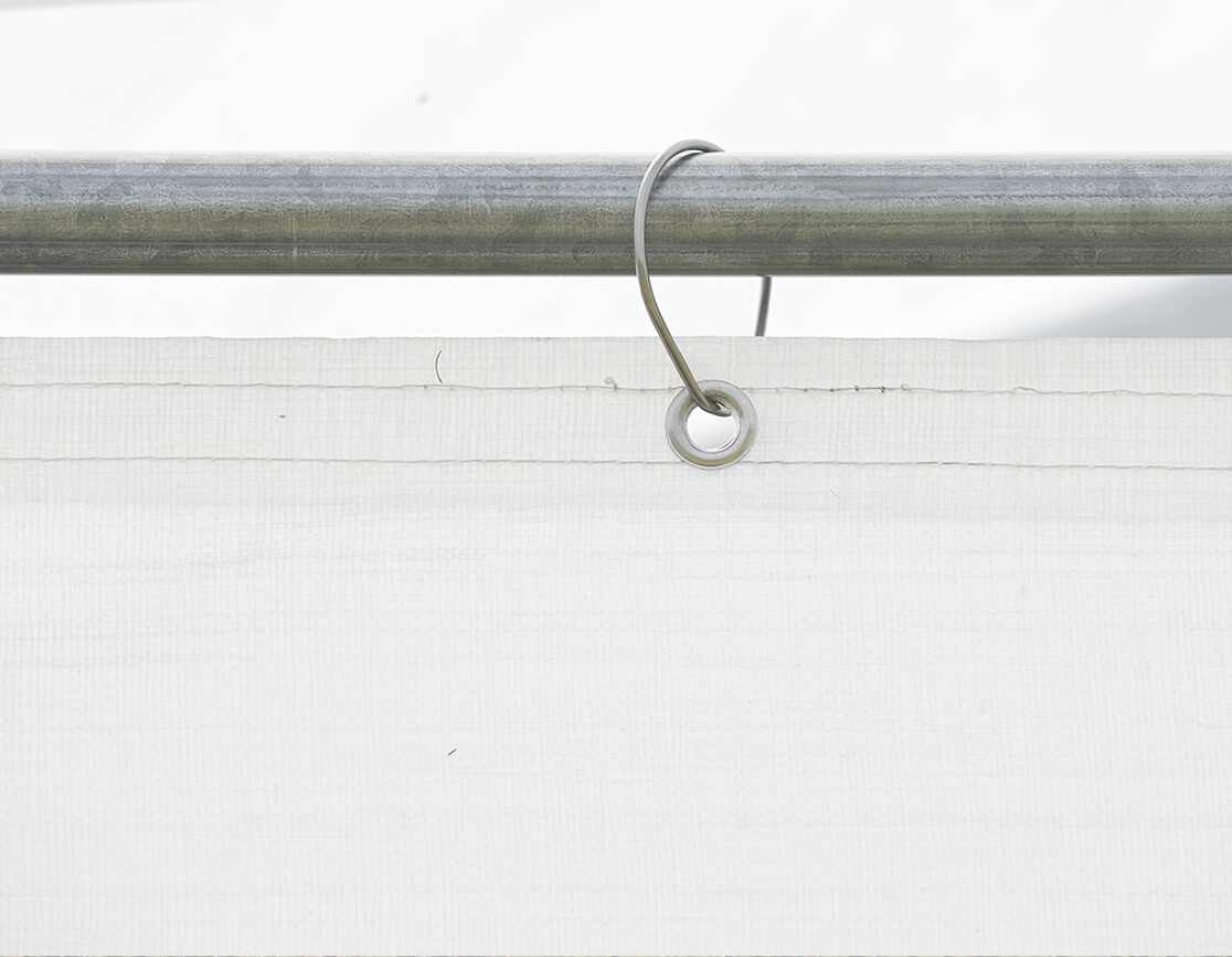 Secure the curtain with a pull ring